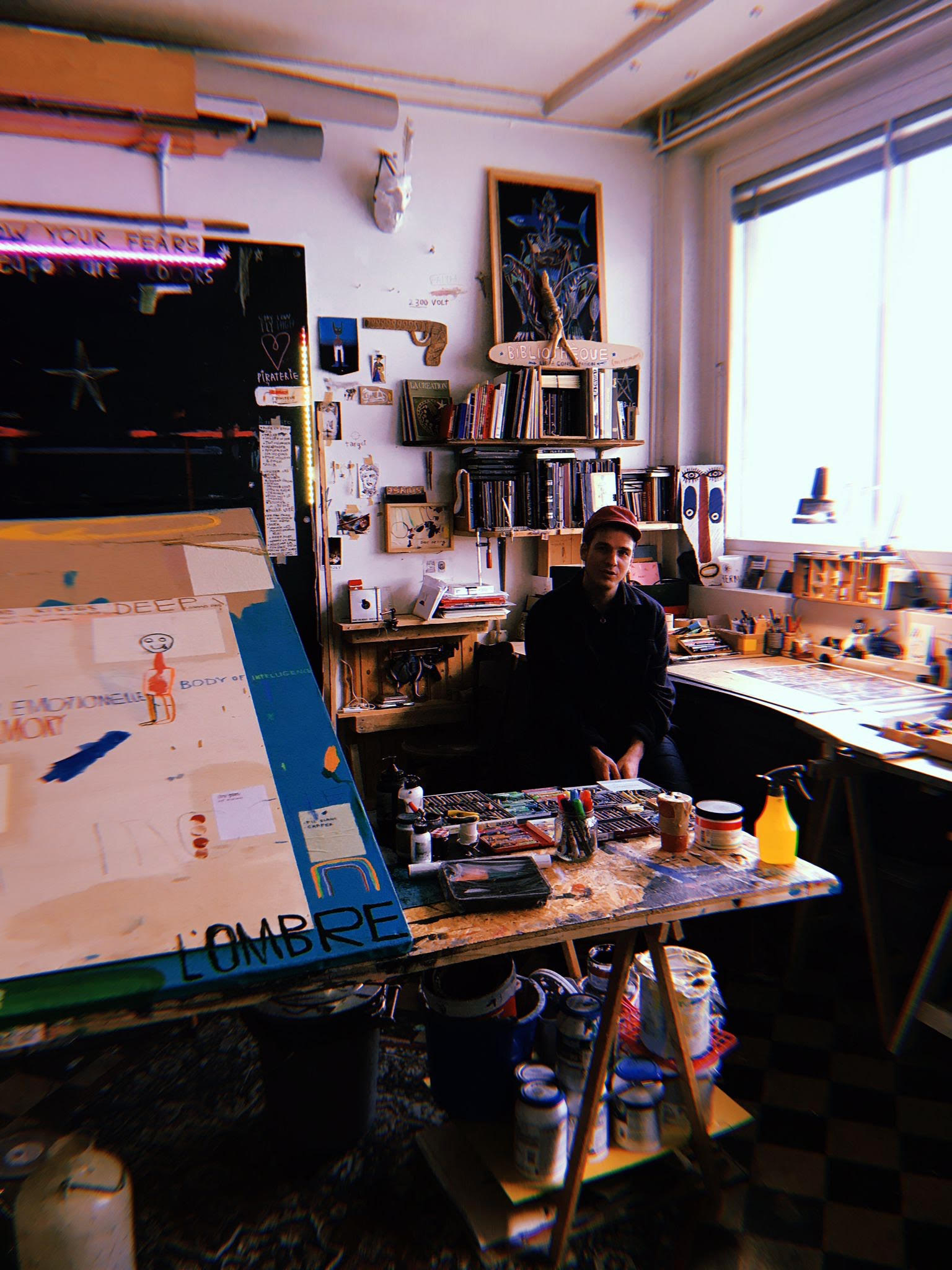 moi à l'atelier