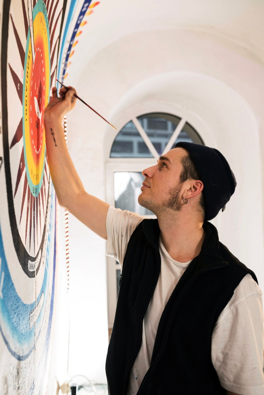 moi en train de peindre